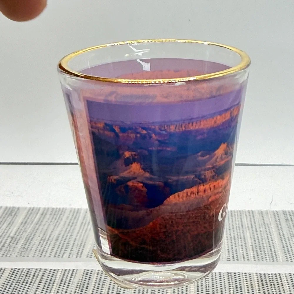 Grand Canyon National Park Shot Glass Gold‎ Rim Scenic AZ Souvenir Collectible